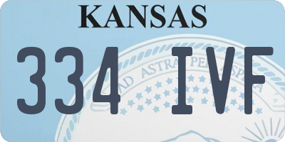 KS license plate 334IVF