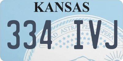 KS license plate 334IVJ