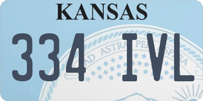 KS license plate 334IVL