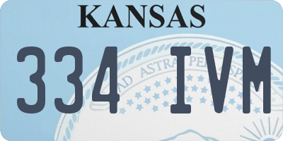 KS license plate 334IVM