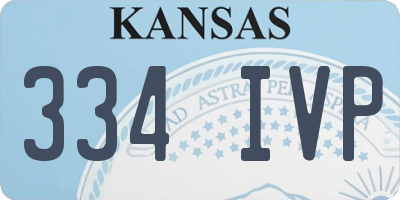 KS license plate 334IVP