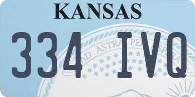KS license plate 334IVQ