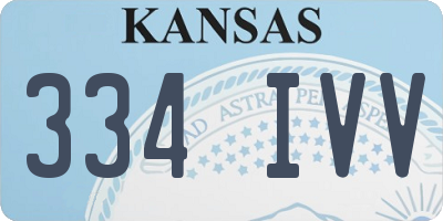 KS license plate 334IVV