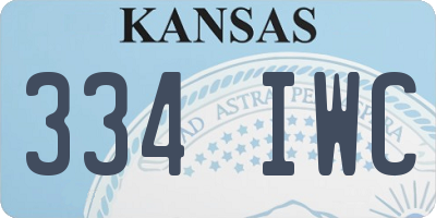 KS license plate 334IWC