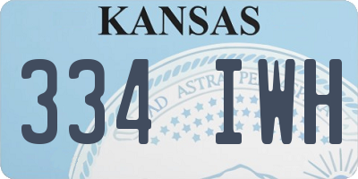 KS license plate 334IWH