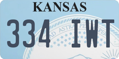 KS license plate 334IWT