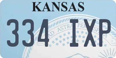 KS license plate 334IXP