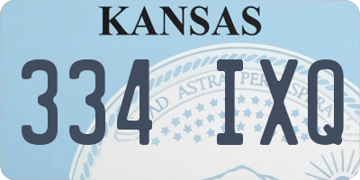 KS license plate 334IXQ