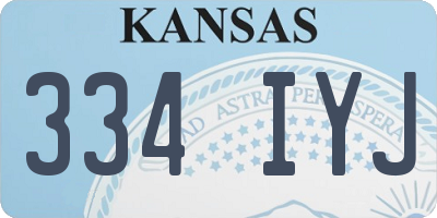 KS license plate 334IYJ