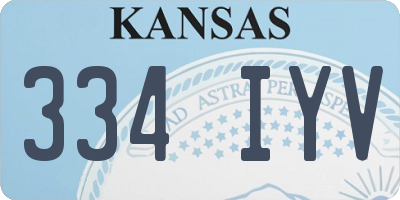 KS license plate 334IYV