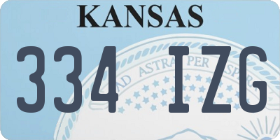 KS license plate 334IZG
