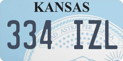 KS license plate 334IZL