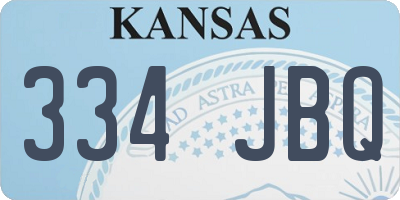 KS license plate 334JBQ