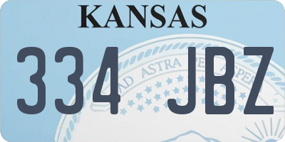 KS license plate 334JBZ