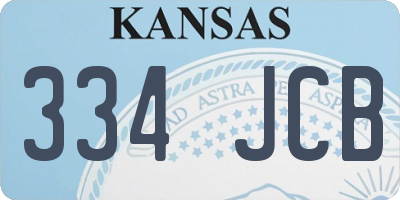 KS license plate 334JCB