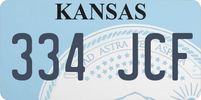 KS license plate 334JCF
