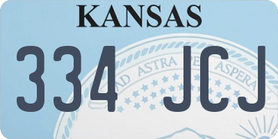 KS license plate 334JCJ
