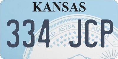 KS license plate 334JCP