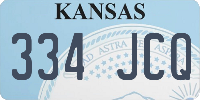 KS license plate 334JCQ