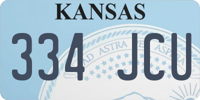 KS license plate 334JCU
