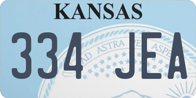 KS license plate 334JEA