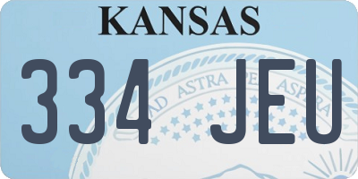 KS license plate 334JEU