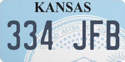 KS license plate 334JFB