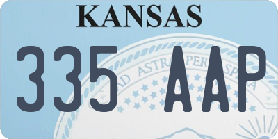 KS license plate 335AAP