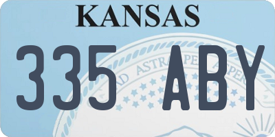 KS license plate 335ABY