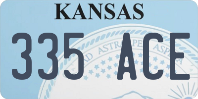 KS license plate 335ACE