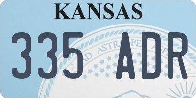 KS license plate 335ADR
