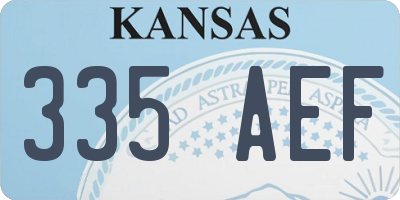 KS license plate 335AEF