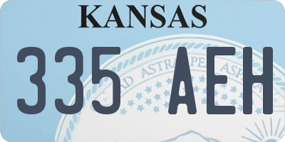 KS license plate 335AEH