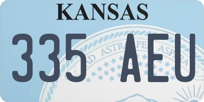 KS license plate 335AEU