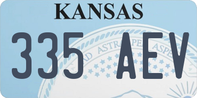 KS license plate 335AEV