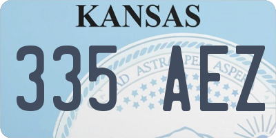 KS license plate 335AEZ