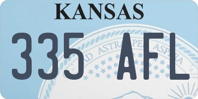 KS license plate 335AFL