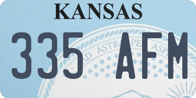 KS license plate 335AFM
