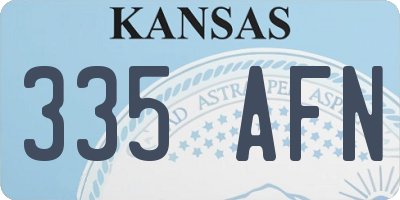 KS license plate 335AFN