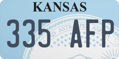 KS license plate 335AFP