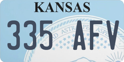 KS license plate 335AFV
