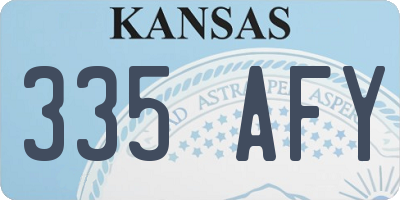 KS license plate 335AFY