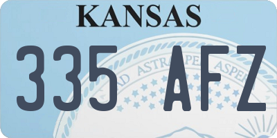 KS license plate 335AFZ