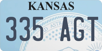 KS license plate 335AGT