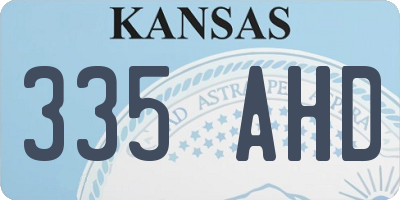 KS license plate 335AHD