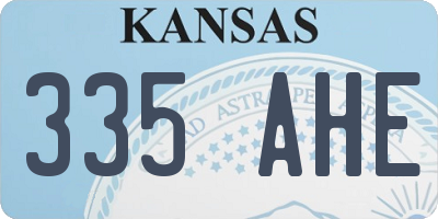 KS license plate 335AHE