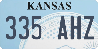 KS license plate 335AHZ