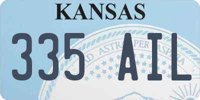 KS license plate 335AIL