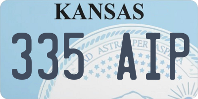 KS license plate 335AIP