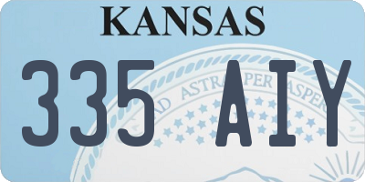 KS license plate 335AIY